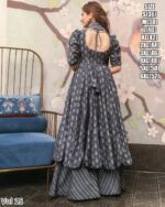 Presents This Stunning Fancy 3pcs Beautiful Printed Kurti With Full Flair Plazo And Dupatta Collection