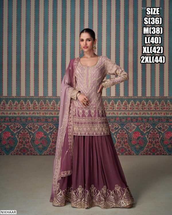 Celebrating Traditions And Style With Festive Wear Our Three Piece Readymade Georgette Sharara Suits