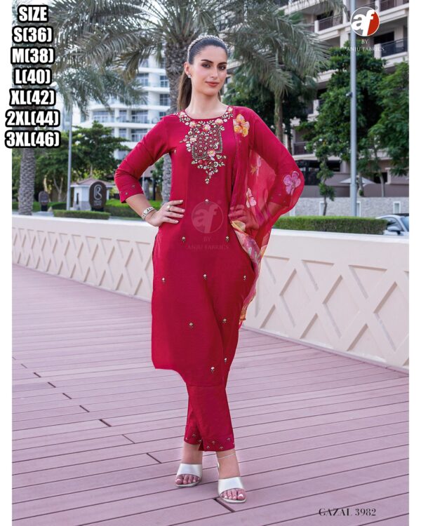 If You Are Looking For Something Comfortable As Well As Beautiful Then This Elegant Viscose Kurti Pant Pairs