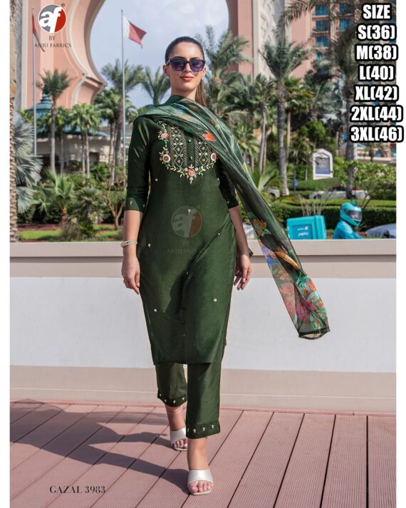 If You Are Looking For Something Comfortable As Well As Beautiful Then This Elegant Viscose Kurti Pant Pairs