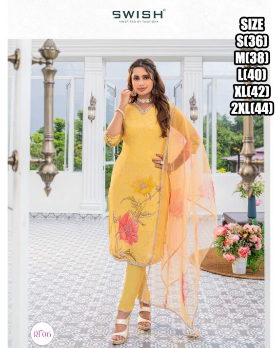 Ethnicrang Present The Fantastic Collections Of Digital Printed Kurti Pant Dupatta Sets