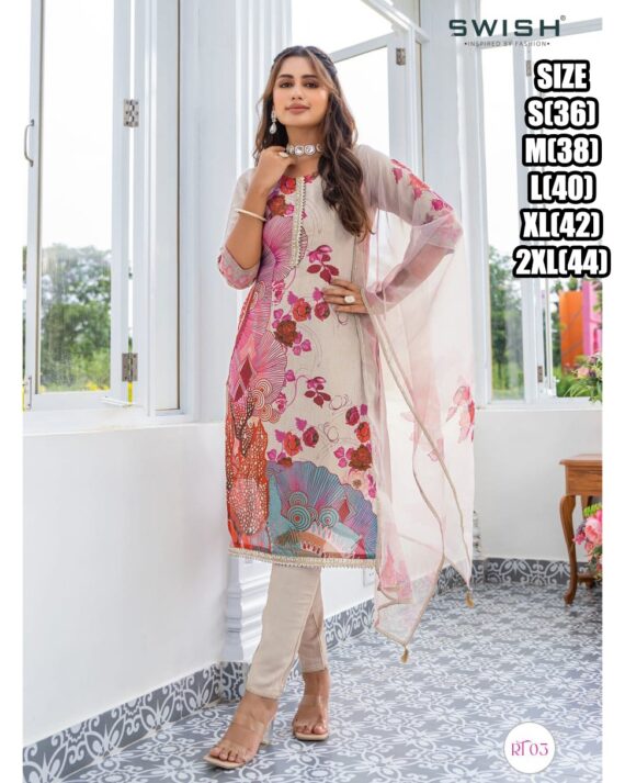 Ethnicrang Present The Fantastic Collections Of Digital Printed Kurti Pant Dupatta Sets