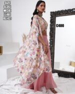 Make Your Elegant Party Look By Wearing This Stylish Crop Top With Plazo And Shrug Outfit