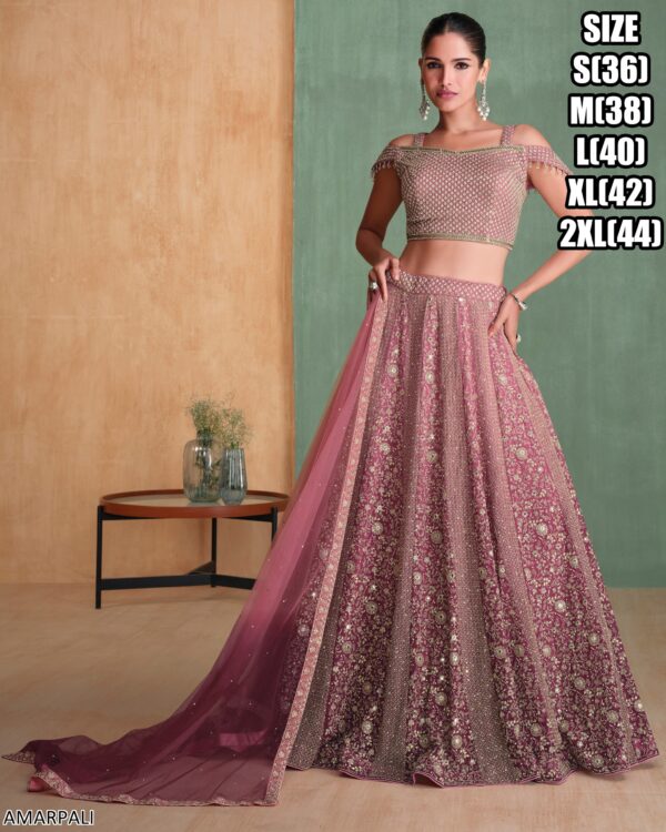 This Stunning Embroidery Worked Lehenga Cholis Are Perfect Attire For Women's Wedding Function