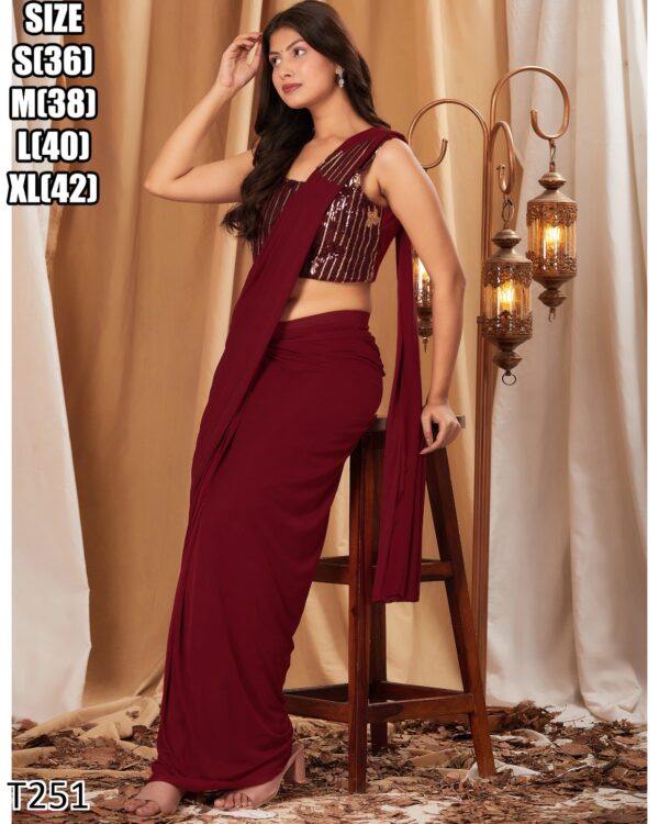 All New Party Wear Excellent Ready To Wear (One Minute Sarees) In Various Colours