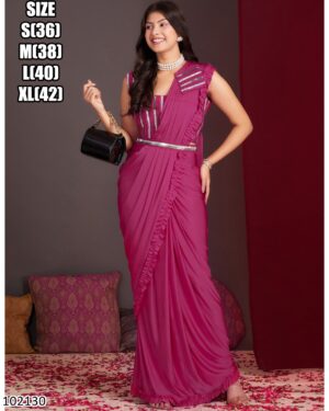 All New Party Wear Excellent Ready To Wear (One Minute Sarees) In Various Colours