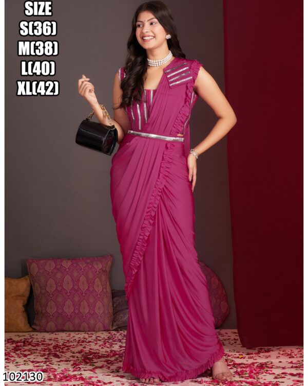 All New Party Wear Excellent Ready To Wear (One Minute Sarees) In Various Colours