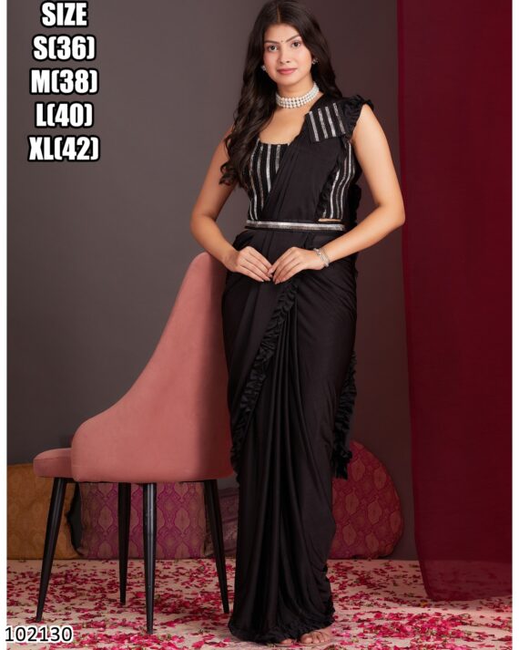 All New Party Wear Excellent Ready To Wear (One Minute Sarees) In Various Colours