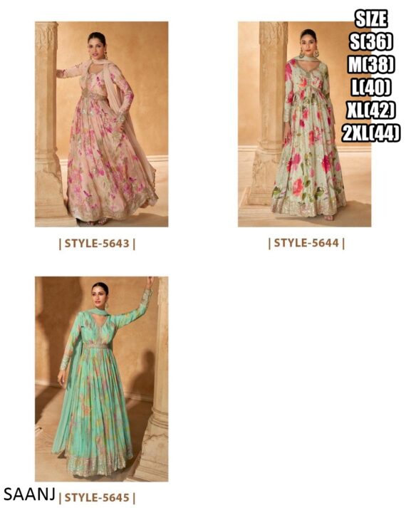 Ethnicrang Presenting Women's Party Wear Heavy Embroidered Anarkali Gown Sets