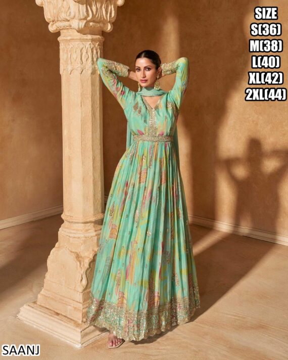 Ethnicrang Presenting Women's Party Wear Heavy Embroidered Anarkali Gown Sets