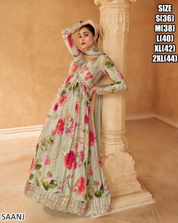 Ethnicrang Presenting Women's Party Wear Heavy Embroidered Anarkali Gown Sets