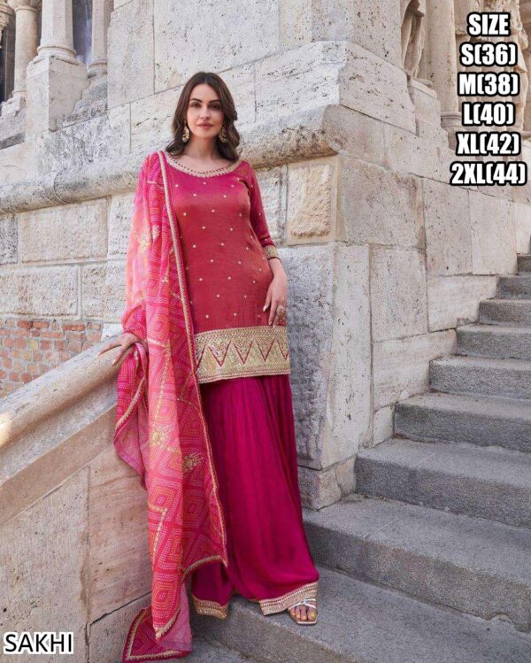 Buy Trendy And Fabulous Women's Wear Embroidered Top And Plazo With Dupatta