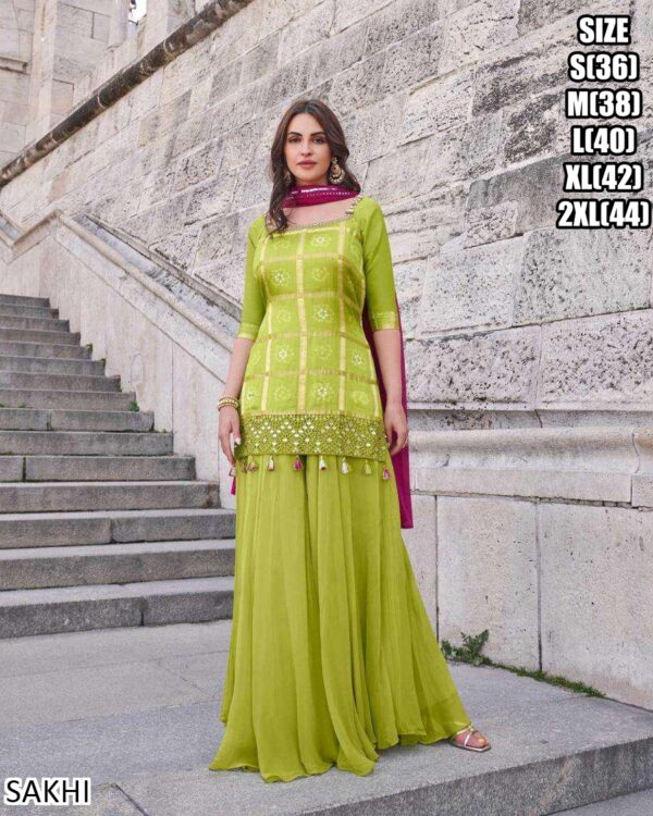 Buy Trendy And Fabulous Women's Wear Embroidered Top And Plazo With Dupatta