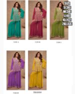 Here Are Gorgeous Ethnic Designer Chinon Top And Plazo (Bottom) Set Perfect For Elegant Parties