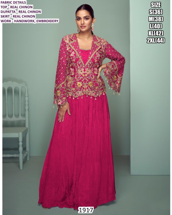 Introducing Our Exquisite Three Piece Sets, Crafted With The Finest Chinon Fabric And Embroidery Work