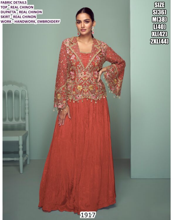 Introducing Our Exquisite Three Piece Sets, Crafted With The Finest Chinon Fabric And Embroidery Work