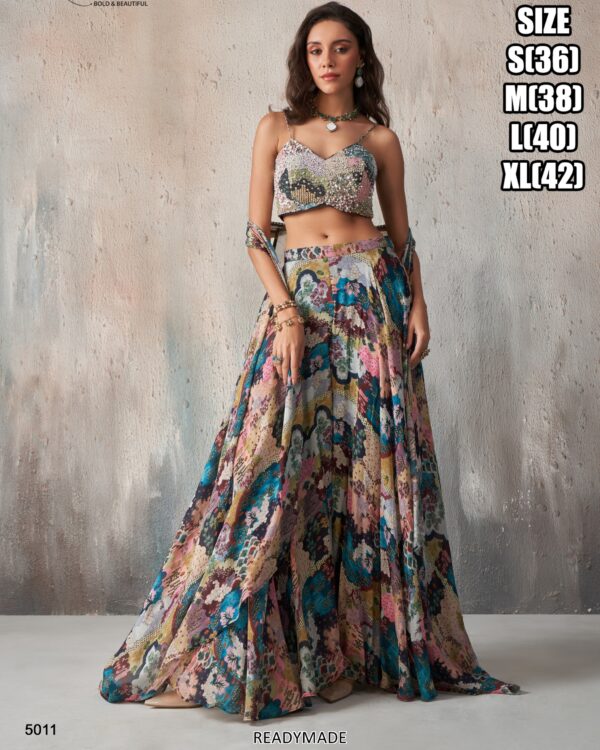 Pure Khatli Work With Sequins Designer Party Wear Lehenga Choli Sets