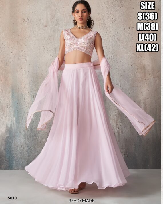 Pure Khatli Work With Sequins Designer Party Wear Lehenga Choli Sets