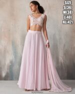 Pure Khatli Work With Sequins Designer Party Wear Lehenga Choli Sets