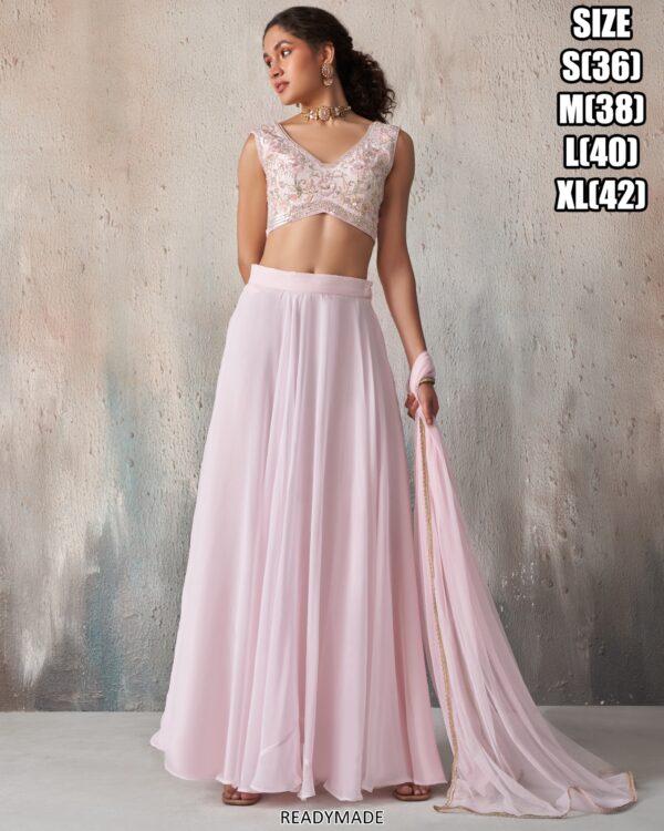 Pure Khatli Work With Sequins Designer Party Wear Lehenga Choli Sets