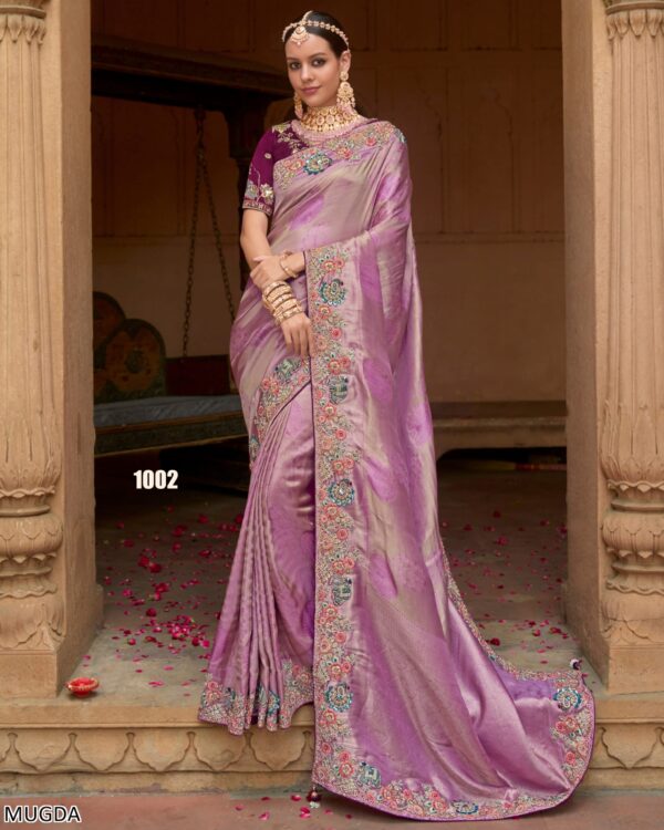 Ethnicrang Presents Latest Trends And Classics Wedding Wear Designer Un-Stitch Saree With Blouse