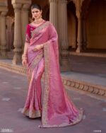 Ethnicrang Presents Latest Trends And Classics Wedding Wear Designer Un-Stitch Saree With Blouse