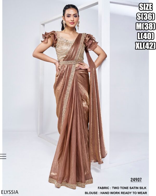 Presenting Designer Ready To Wear Sarees For Wedding Functions And Parties