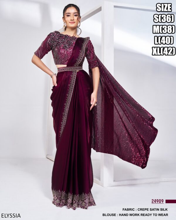 Presenting Designer Ready To Wear Sarees For Wedding Functions And Parties