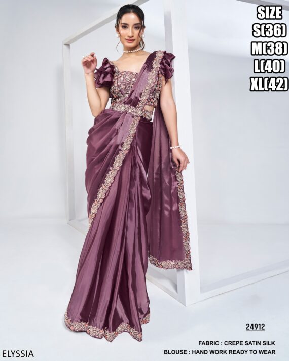 Presenting Designer Ready To Wear Sarees For Wedding Functions And Parties