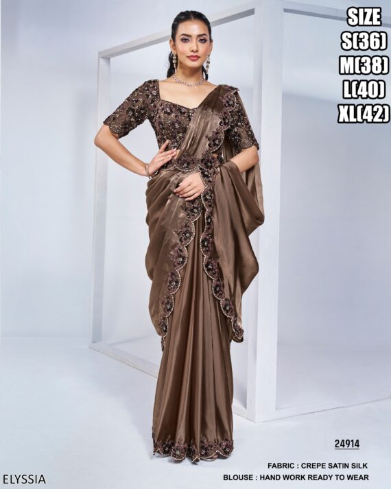Presenting Designer Ready To Wear Sarees For Wedding Functions And Parties