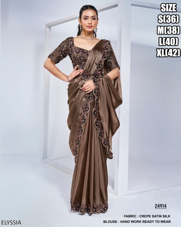 Presenting Designer Ready To Wear Sarees For Wedding Functions And Parties