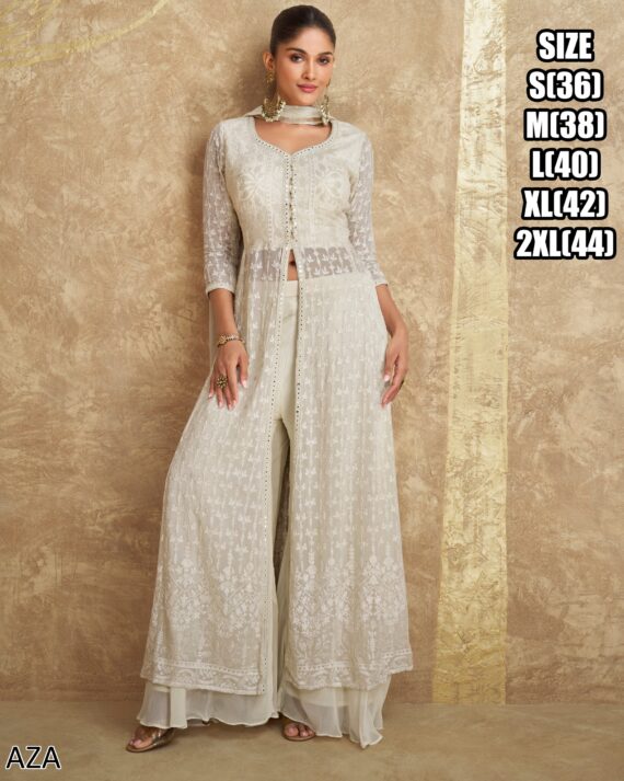 Ethnicrang Brings Collection Of Party Wear Sets Featuring Embroidered Dress With Plazo And Dupatta