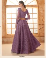 WeddingWear Cording And Thread Work Semi-Stitched Bridal Lehenga Choli