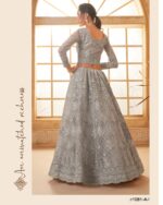 WeddingWear Cording And Thread Work Semi-Stitched Bridal Lehenga Choli
