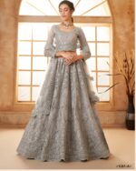 WeddingWear Cording And Thread Work Semi-Stitched Bridal Lehenga Choli