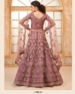 WeddingWear Cording And Thread Work Semi-Stitched Bridal Lehenga Choli