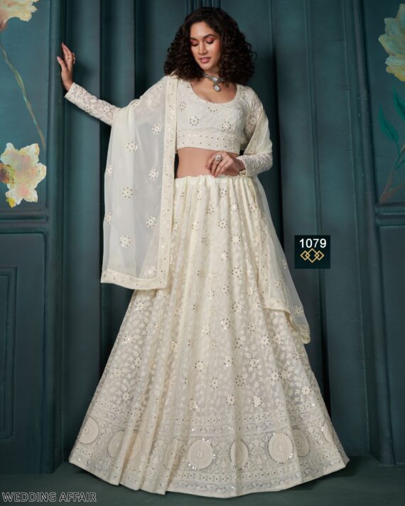 Buy Latest Embroidered Designer Semi-Stitched Bridal Lehenga Choli Collection