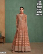 Introducing Our Fabulous Embroidered Georgette Festival Wear Gown With Dupatta