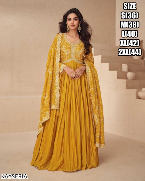 This Fashionable Two Piece Gown Which Is Perfect For Luxurious Weddings And Parties