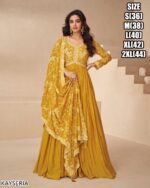 This Fashionable Two Piece Gown Which Is Perfect For Luxurious Weddings And Parties