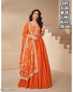 This Fashionable Two Piece Gown Which Is Perfect For Luxurious Weddings And Parties