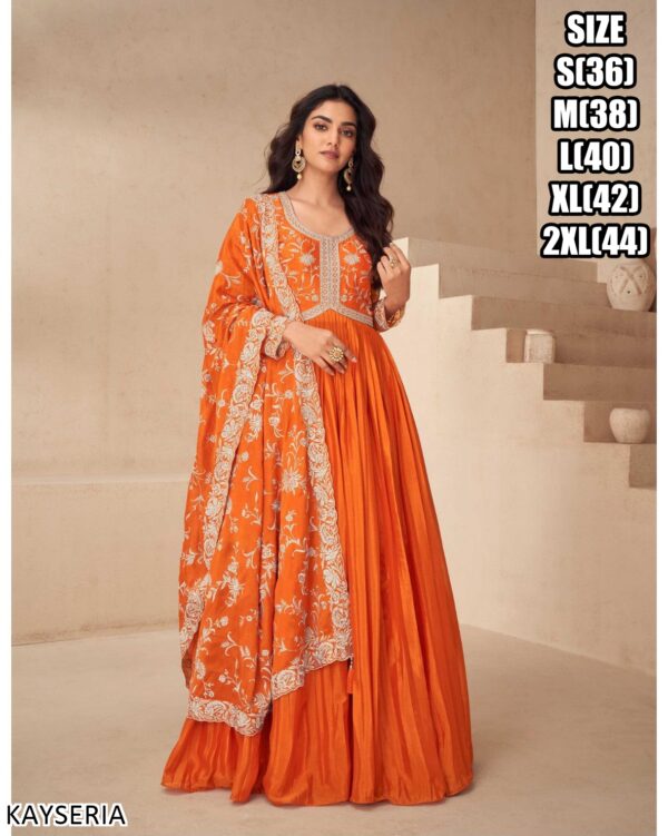 This Fashionable Two Piece Gown Which Is Perfect For Luxurious Weddings And Parties