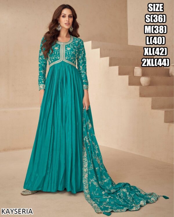 This Fashionable Two Piece Gown Which Is Perfect For Luxurious Weddings And Parties