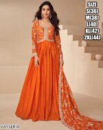 This Fashionable Two Piece Gown Which Is Perfect For Luxurious Weddings And Parties