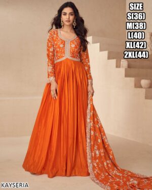 This Fashionable Two Piece Gown Which Is Perfect For Luxurious Weddings And Parties