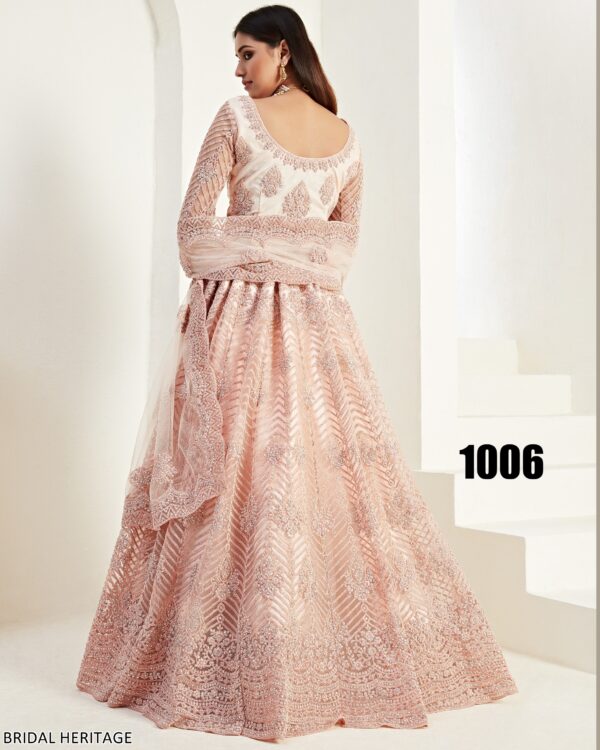 Captivating Cording Embroidered Net Wedding Wear Semi-Stitched Lehenga Choli