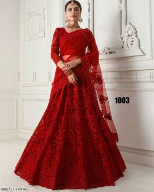 A Stunning Lehenga Choli Heavy Embellished Designed Specially For Wedding Season