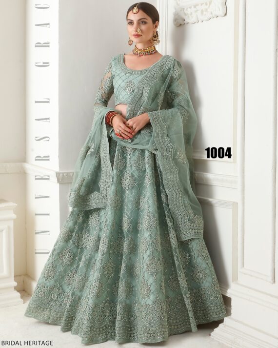 A Stunning Lehenga Choli Heavy Embellished Designed Specially For Wedding Season