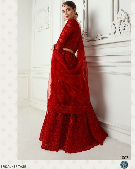 A Stunning Lehenga Choli Heavy Embellished Designed Specially For Wedding Season
