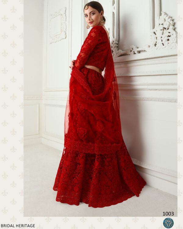 A Stunning Lehenga Choli Heavy Embellished Designed Specially For Wedding Season